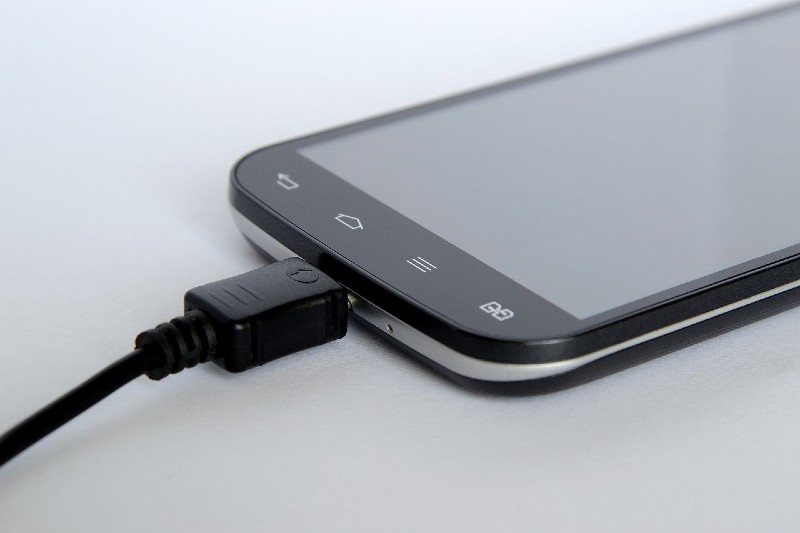 Photo of a phone charging