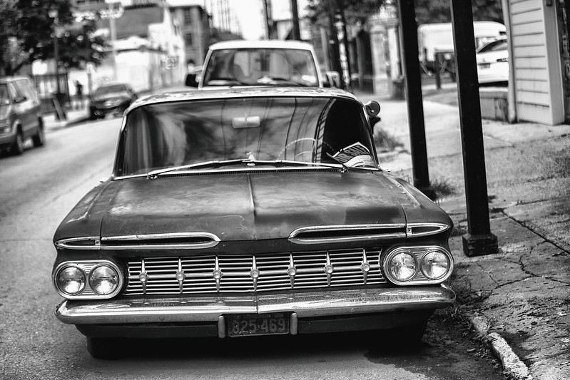 Photo of a classic car parked in New Orleans