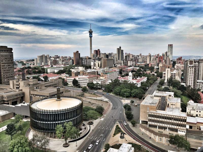 Skyline view of Johannesburg, South Africa