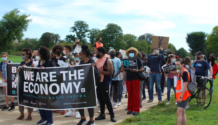 Demonstrators for universal basic income