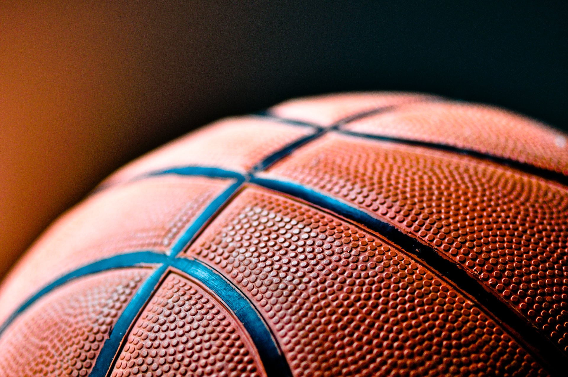 Photo of the top of a basketball.