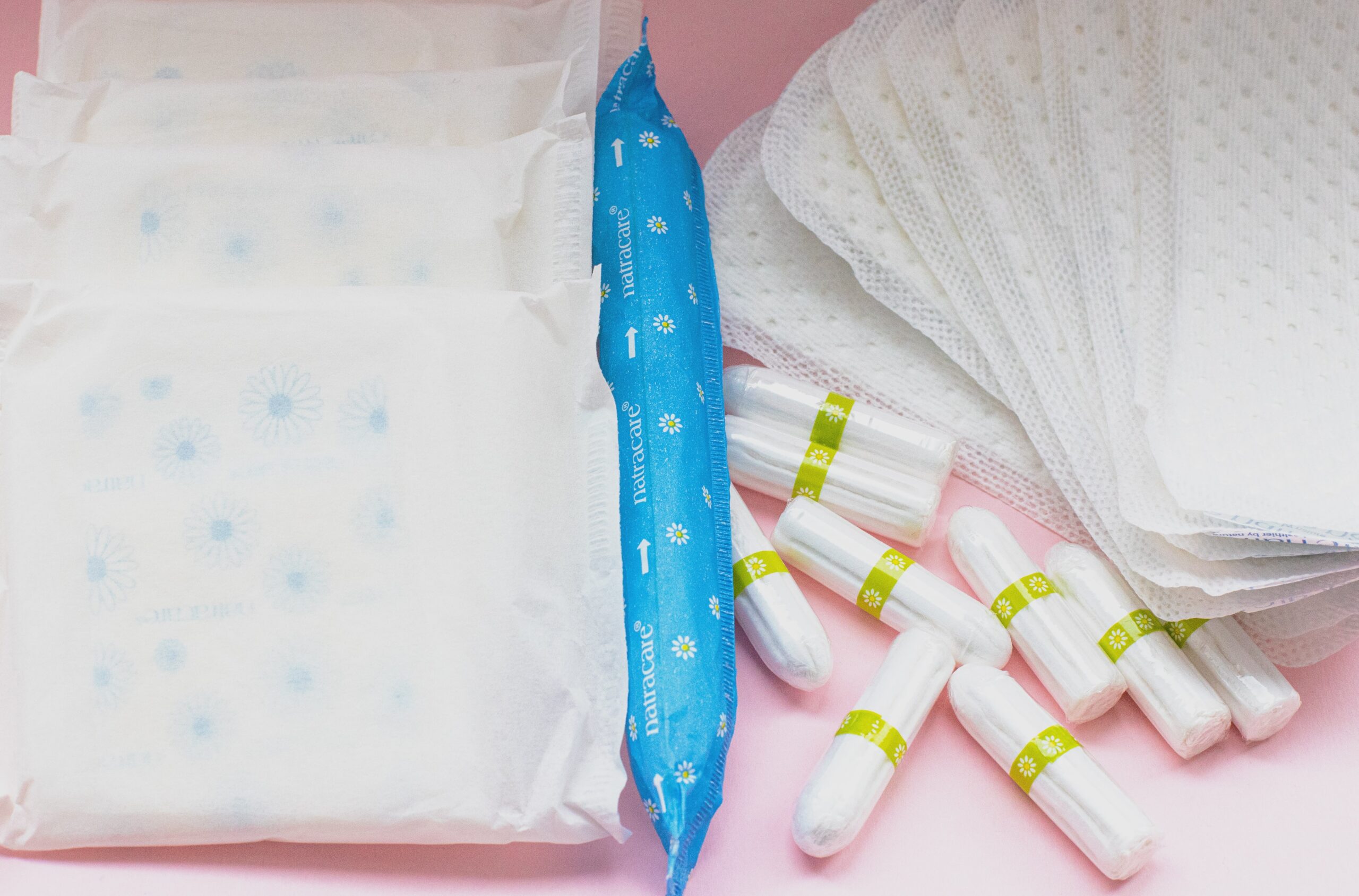 Photo of pads and tampons