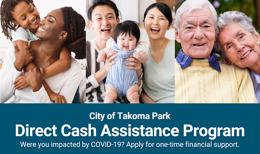 An ad for Takoma Park cash assistance.
